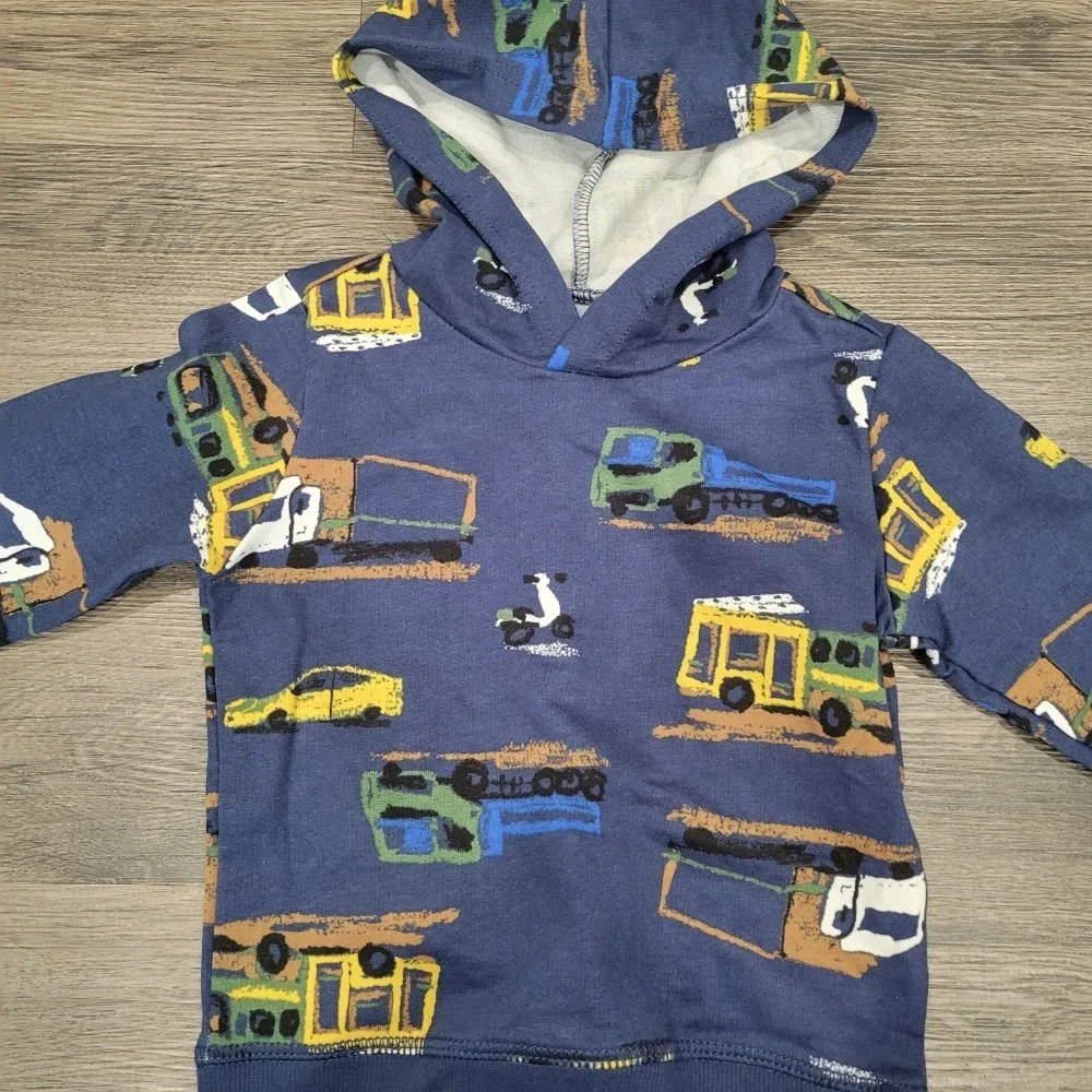 Carter's Truck Hoodie Sweatshirt‎ Vehicle Print Pullover Top 24 Months